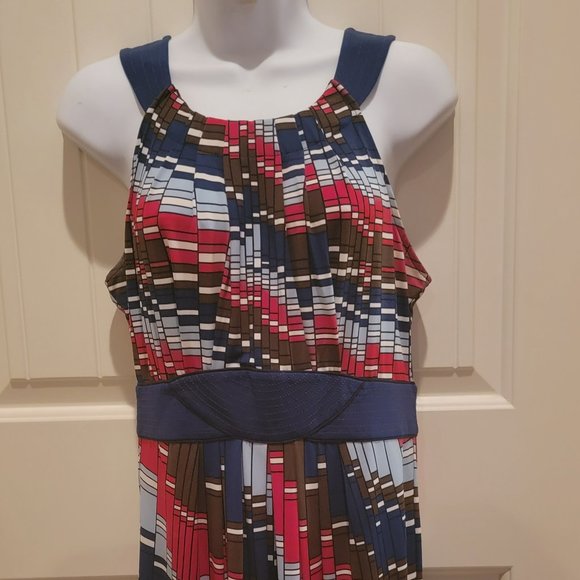 BCBG max azria multi color sleeveless dress - Picture 2 of 9